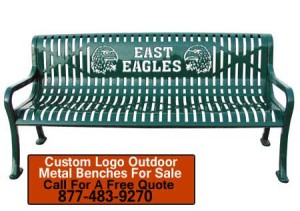 Custom Logo Outdoor Metal Benches