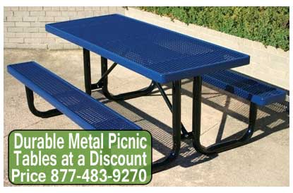 Long Lasting Commercial Grade Metal Picnic Tables For Sale - Cheap Discount Prices