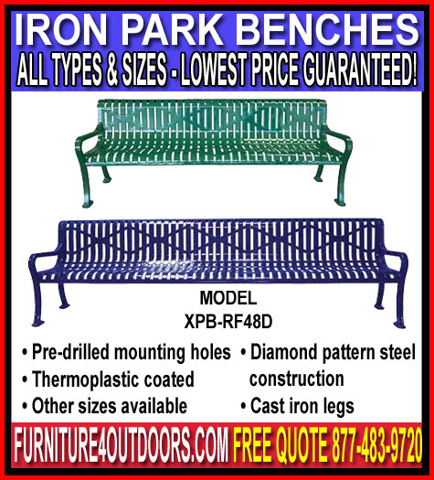 Discount Commercial Iron Park Benches For Sale Direct From The Factory