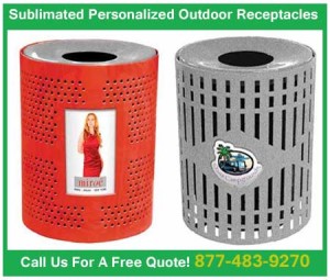 Sublimated Custom Outdoor Trash Receptacles