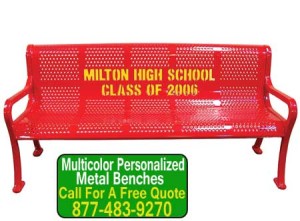 Discount Multi-color Personalized Metal Benches For Sale In Round Rock Texas
