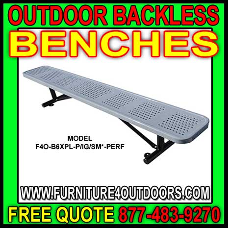 Outside Commercial Backless Park Benches For Sale At Discount Manufacturer Direct Prices