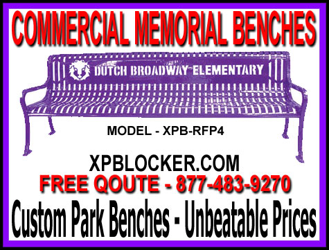 Discount Commercial Memorial Park Benches For Sale