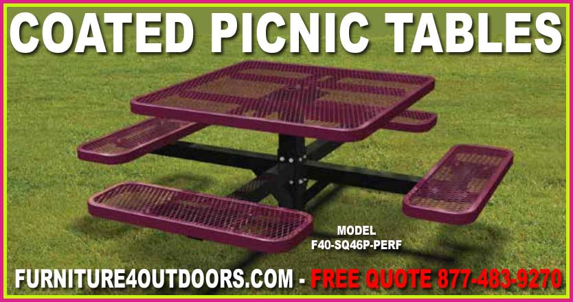 Commercial Outdoor Coated Picnic Tables For Sale Direct From The Factory Guarantees Lowest Prices